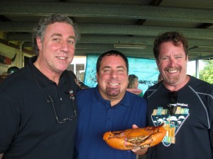 Rick Wolff, Steven Bulgarelli and Kevin Ryan feasting on Mud Crabs